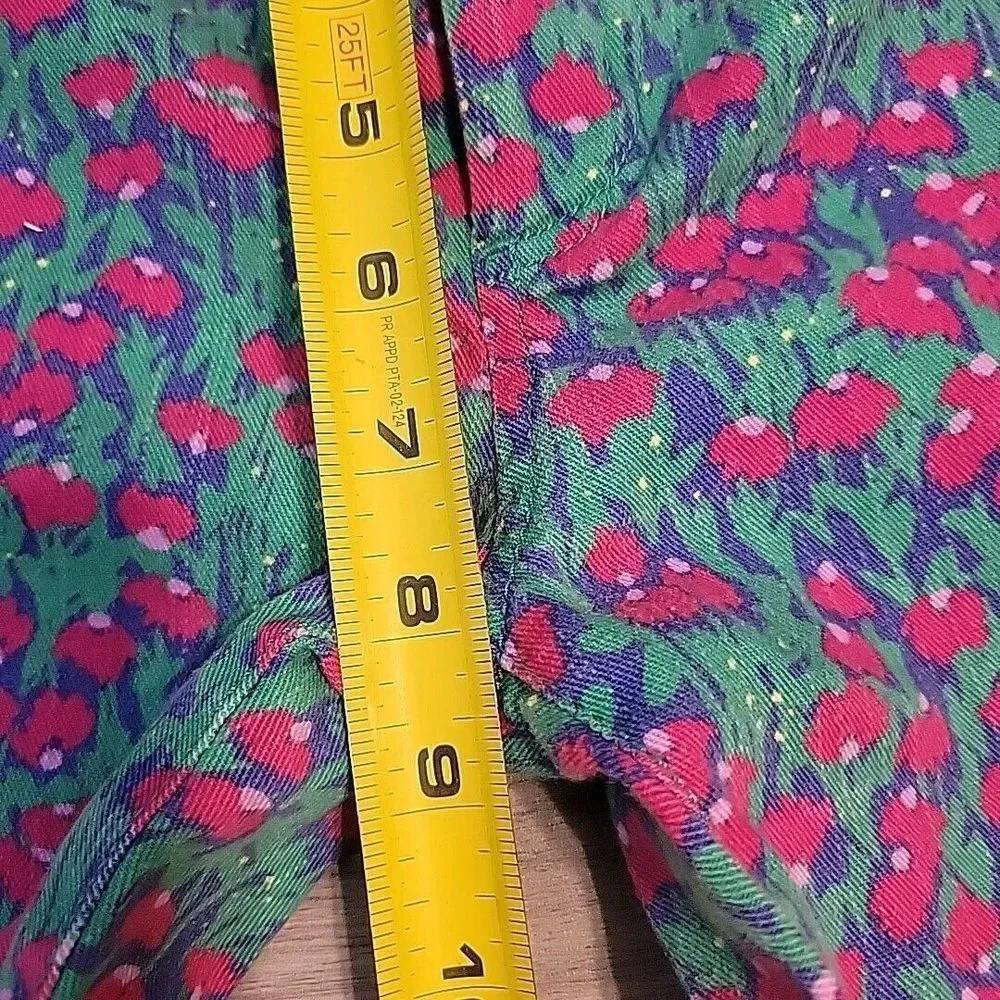 Lilly Pulitzer Worth‎ Skinny Mini Jeans Womens 8 Floral Printed Denim